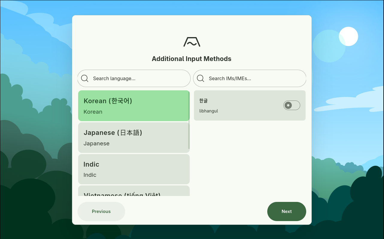 Add Additional Input Methods